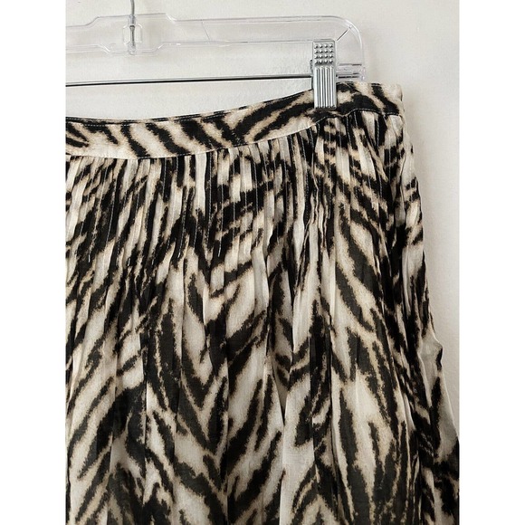 NWT Talbots Tiger Animal Print Cotton Fit & Flare Midi Skirt Women’s Size 14P - Picture 3 of 6